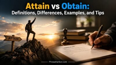 Attain vs Obtain