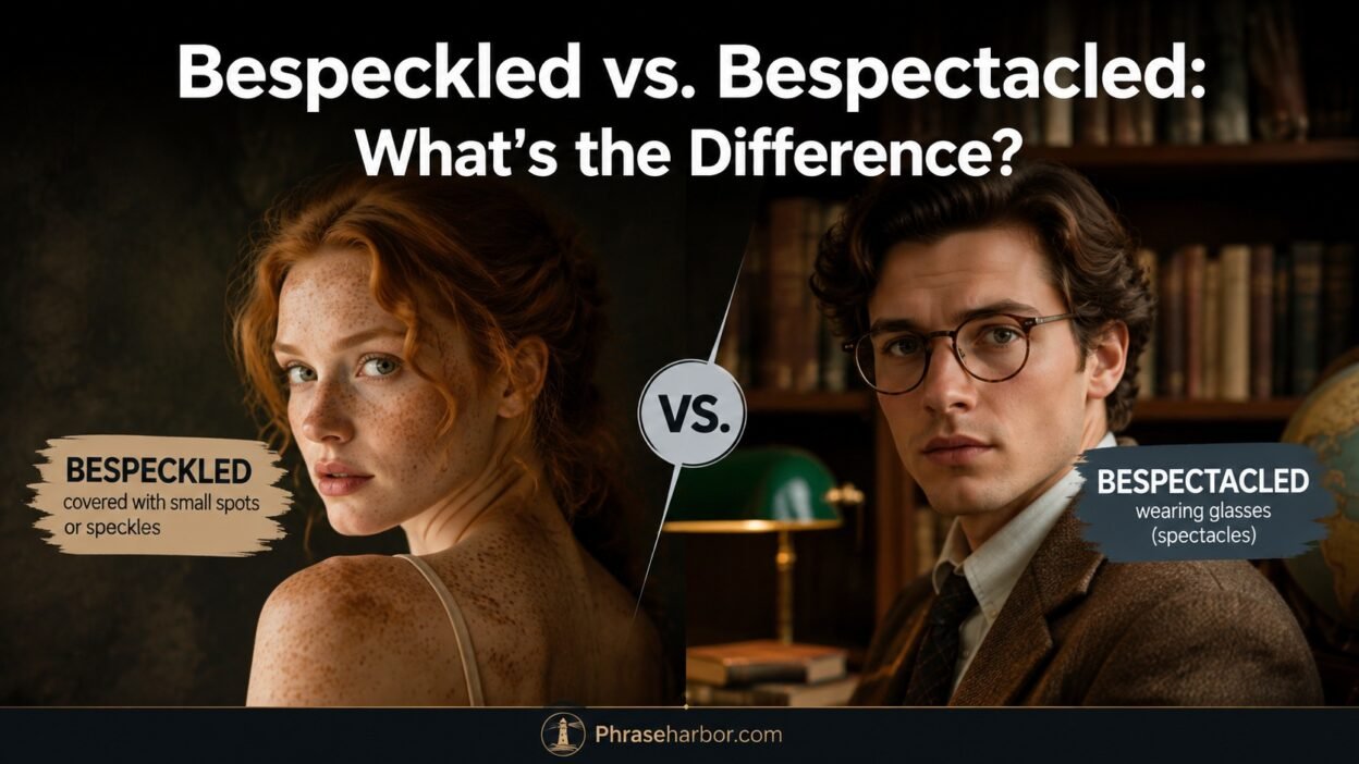 Bespeckled vs. Bespectacled
