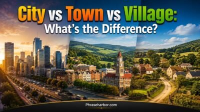 City vs Town vs Village