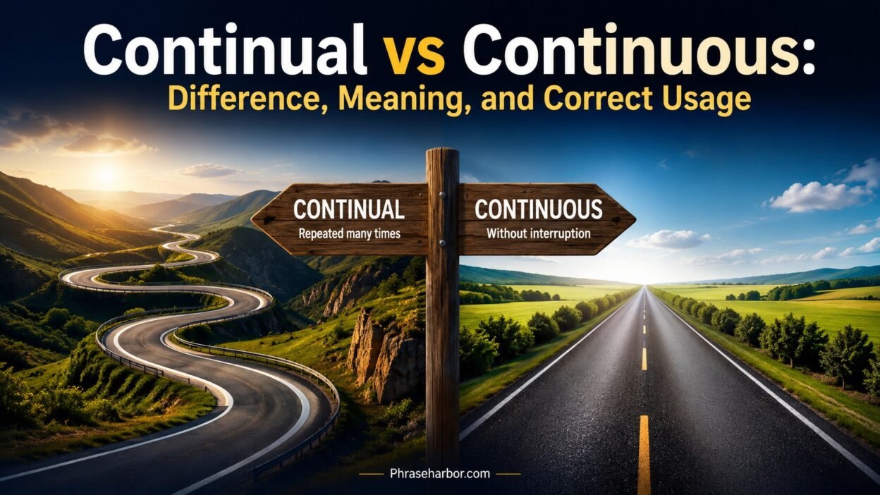 Continual vs Continuous