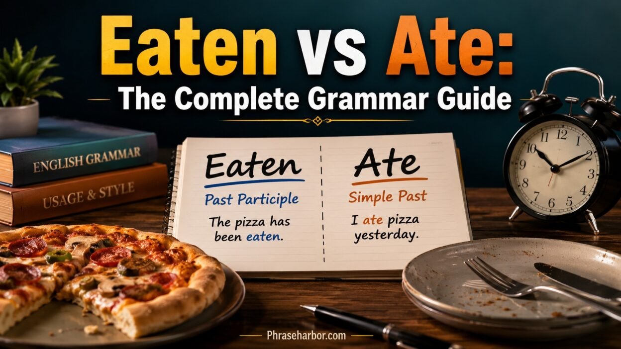 Eaten vs Ate