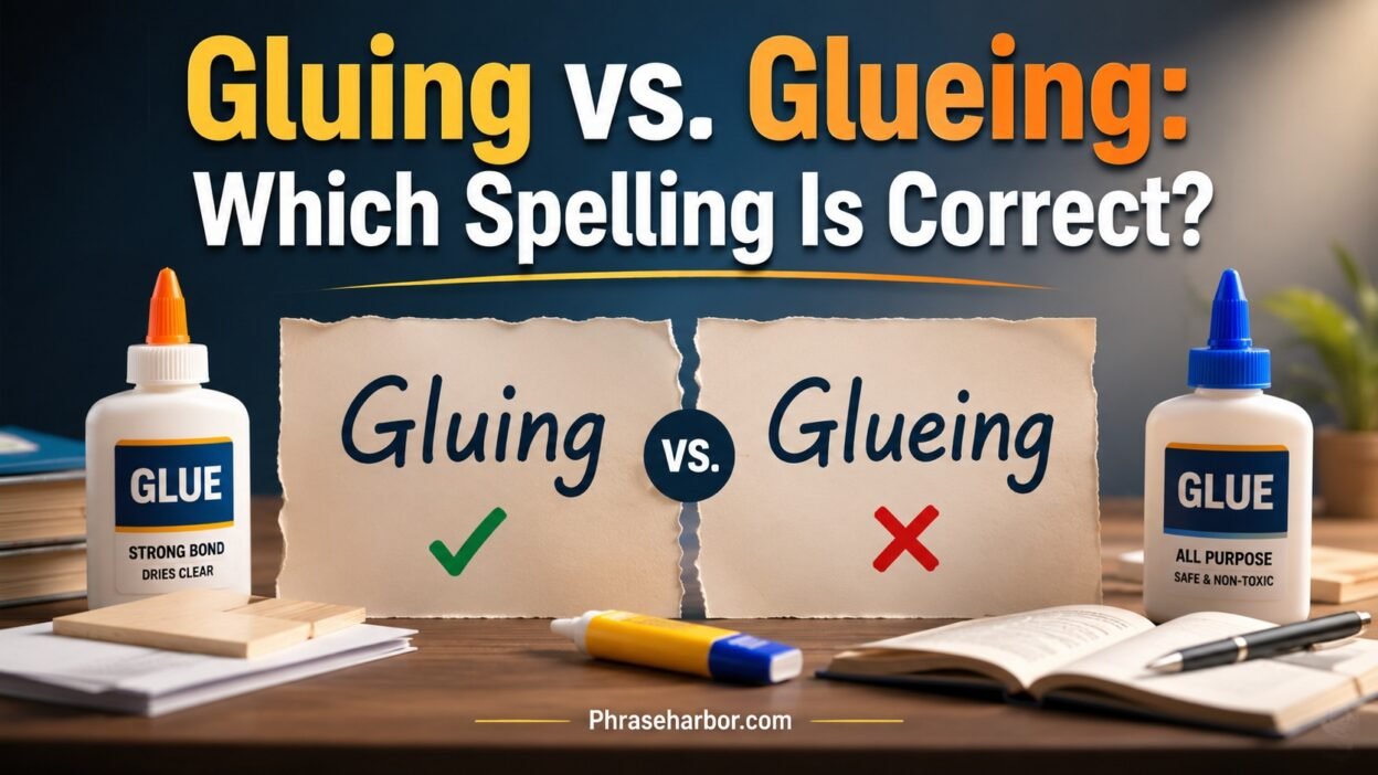 Gluing vs. Glueing