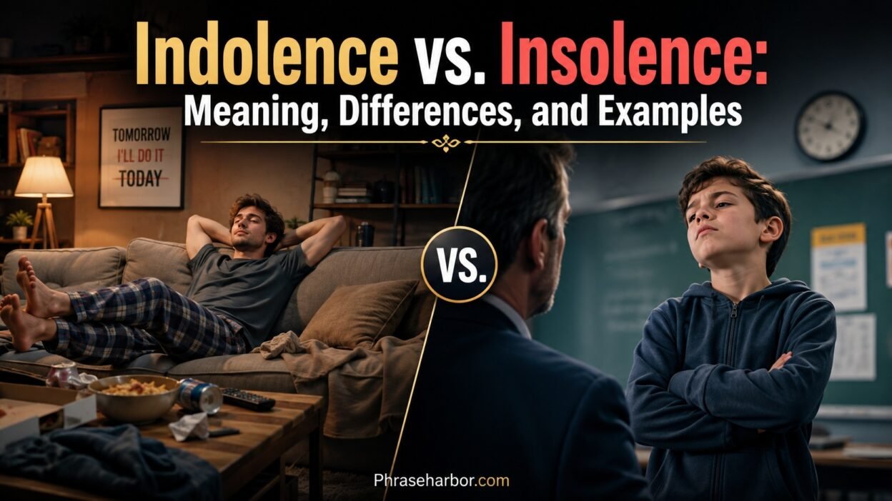 Indolence vs. Insolence