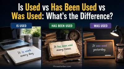 Is Used vs Has Been Used vs Was Used