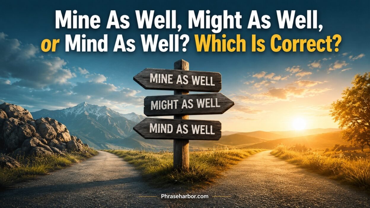 Mine As Well, Might As Well, or Mind As Well