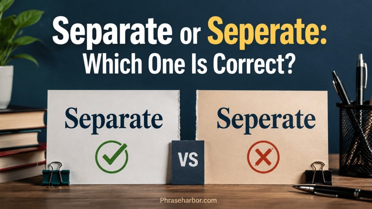 Separate or Seperate