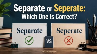 Separate or Seperate
