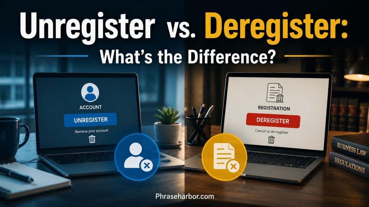 Unregister vs. Deregister