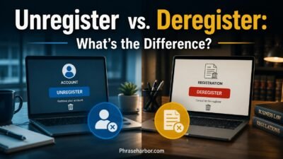 Unregister vs. Deregister