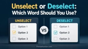 Unselect or Deselect