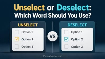 Unselect or Deselect
