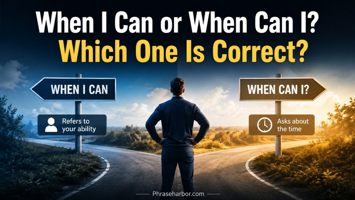 When I Can or When Can I