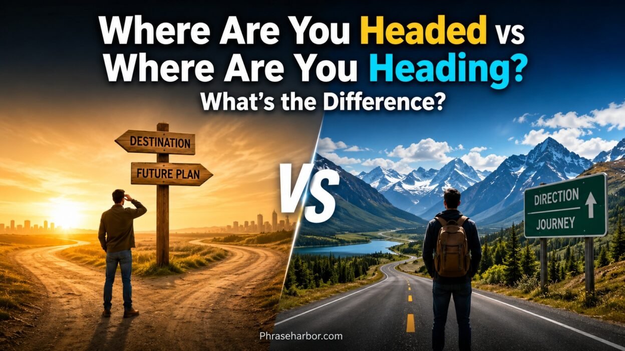 Where Are You Headed vs Where Are You Heading