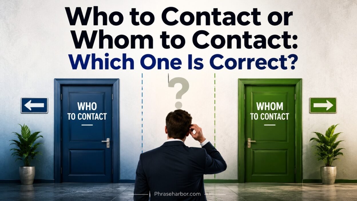 Who to Contact or Whom to Contact