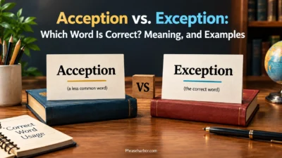 Acception vs. Exception