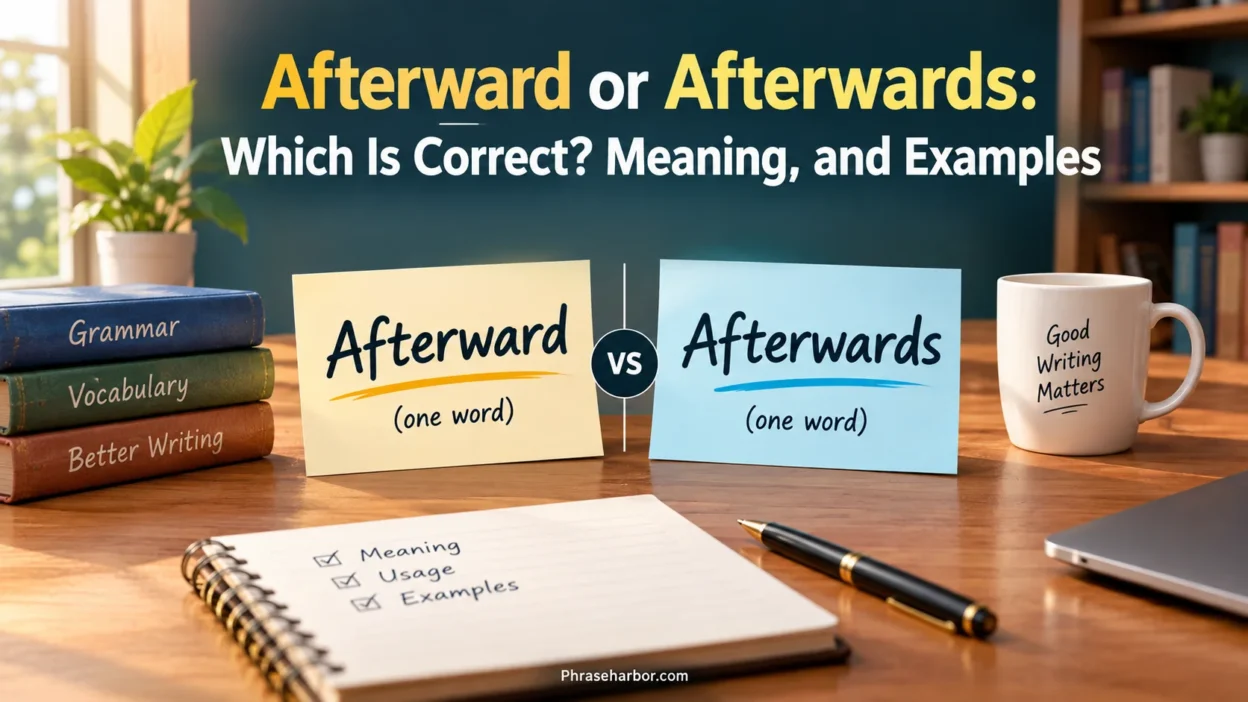 Afterward or Afterwards