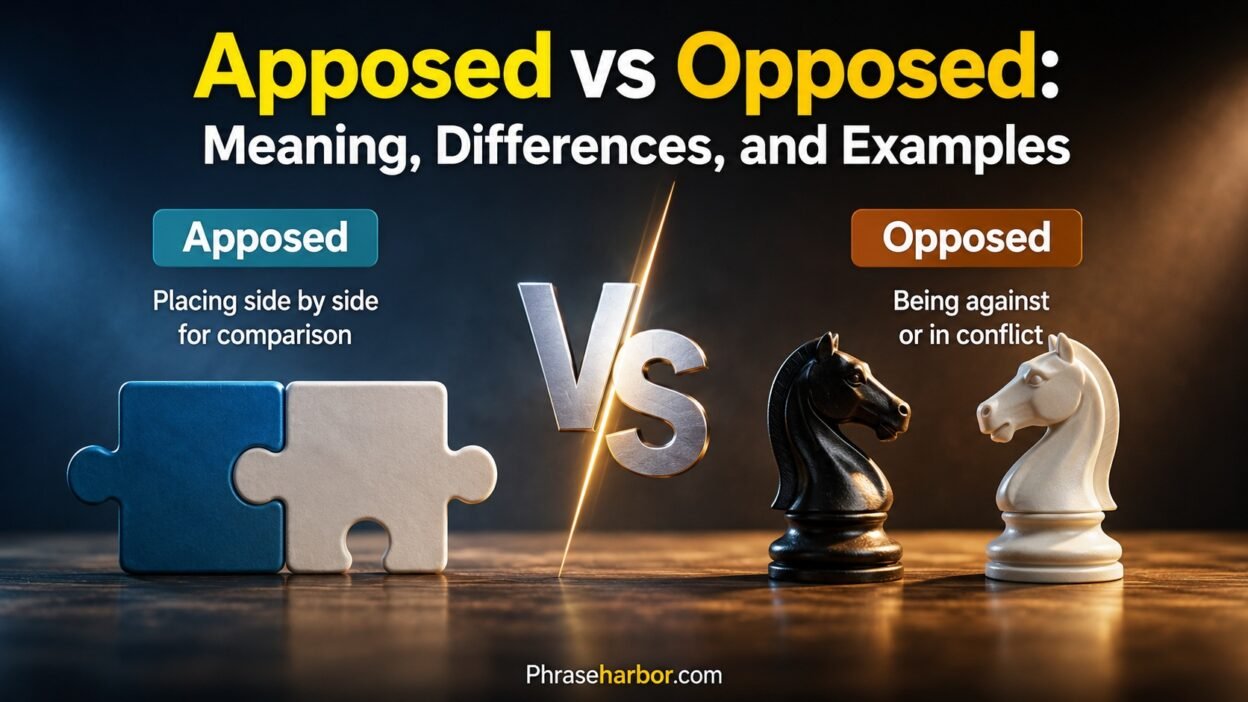 Apposed vs Opposed