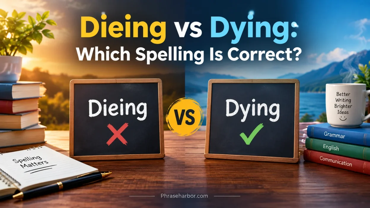 Dieing vs Dying