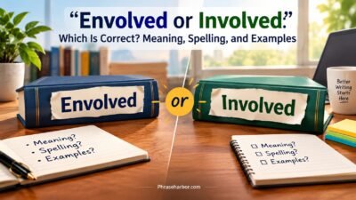 Envolved or Involved