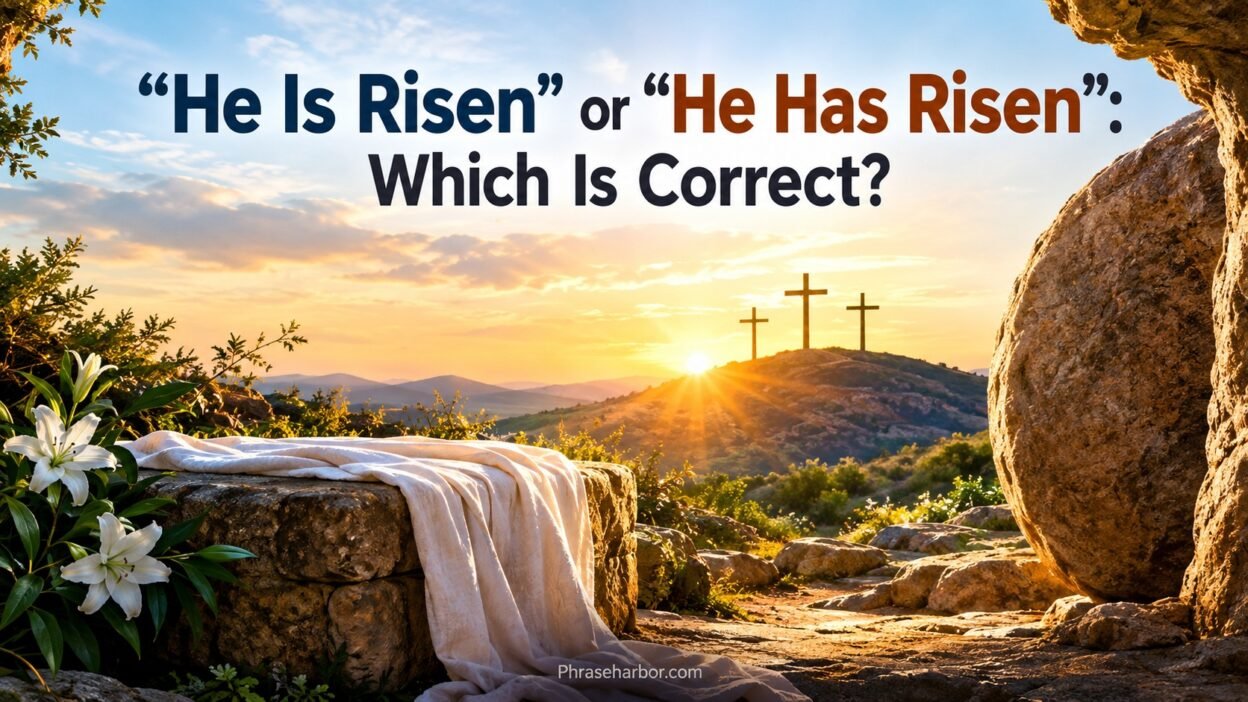 “He Is Risen” or “He Has Risen”