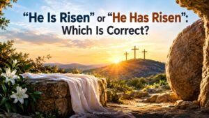 “He Is Risen” or “He Has Risen”