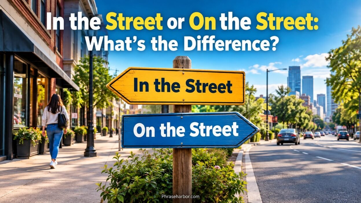 In the Street or On the Street