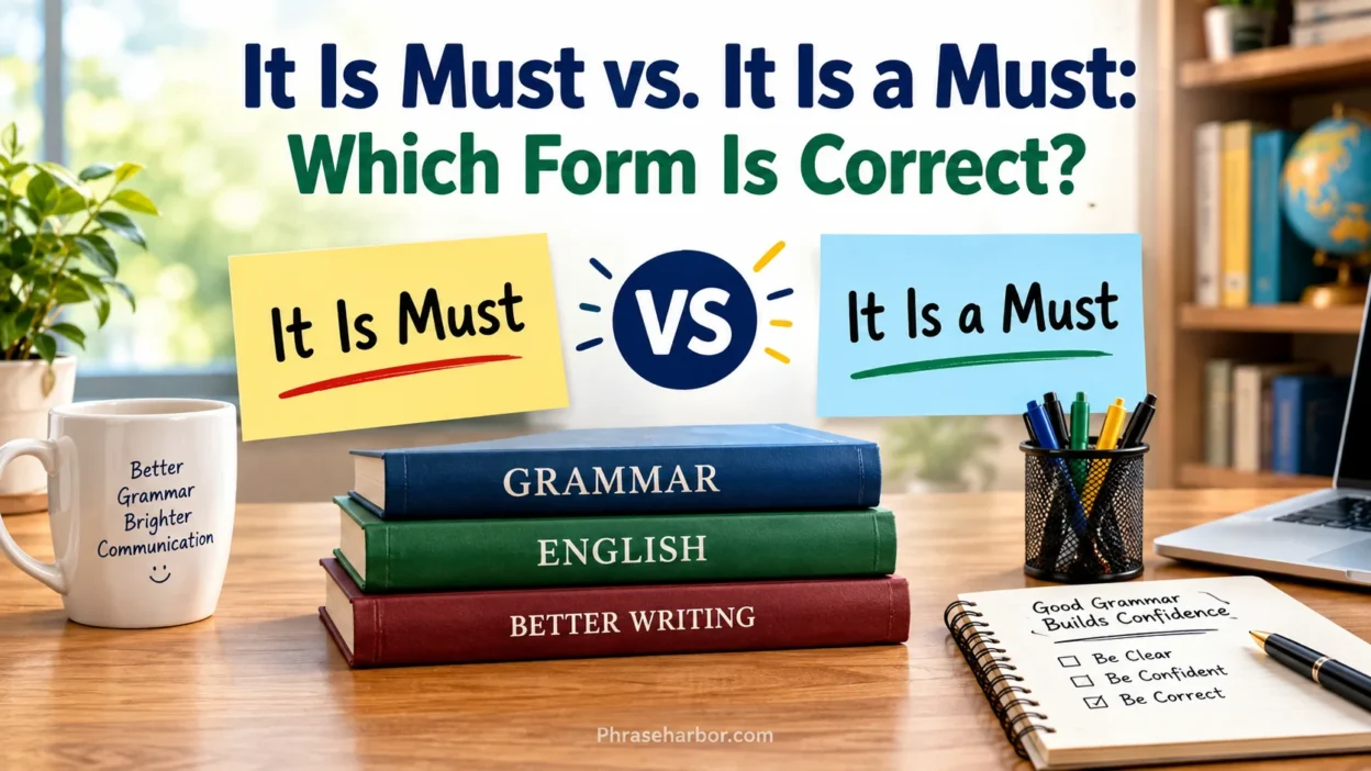 It Is Must vs. It Is a Must