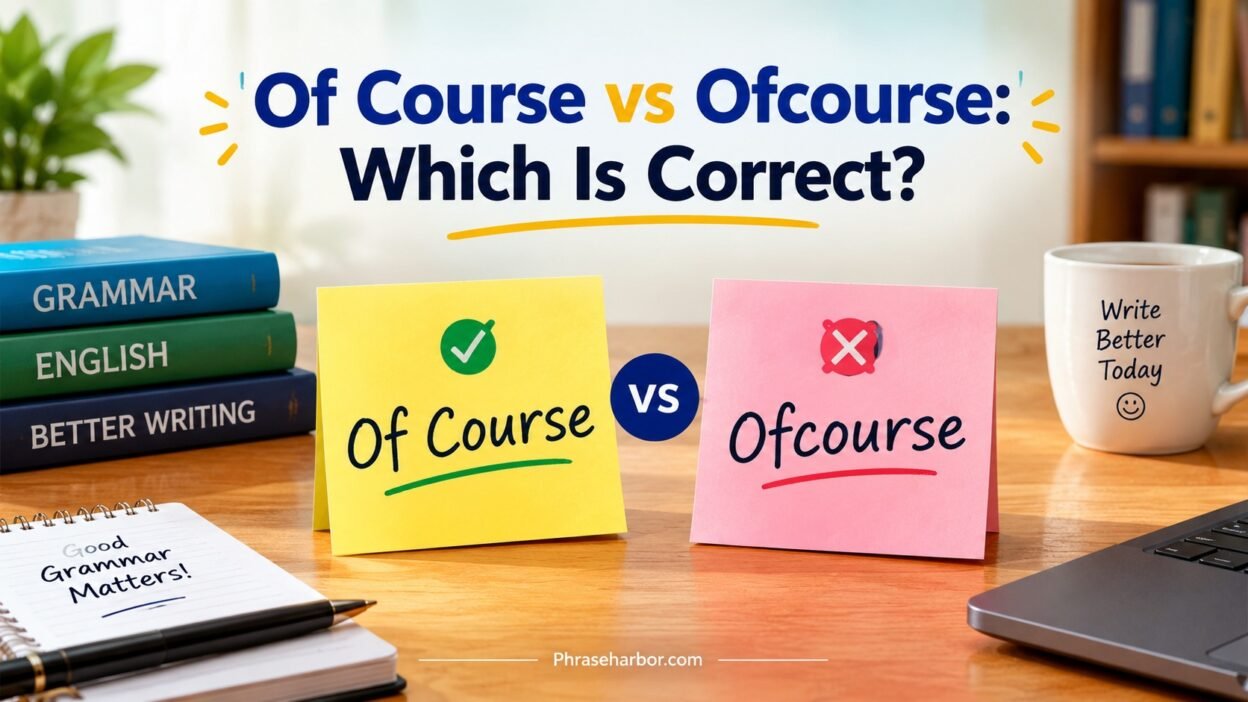 Of Course vs Ofcourse