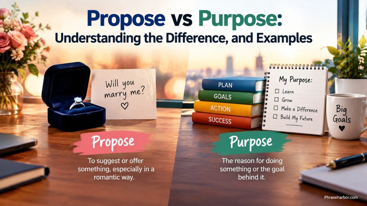 Propose vs Purpose