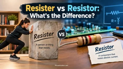 Resister vs Resistor