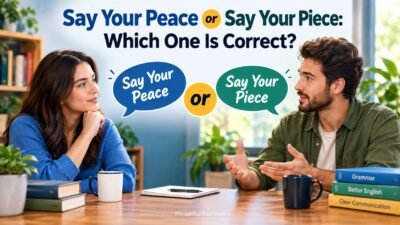 Say Your Peace or Say Your Piece