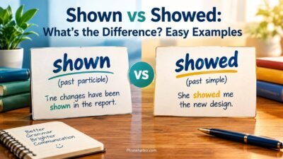 Shown vs Showed