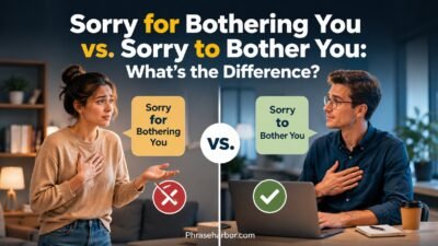 Sorry for Bothering You vs. Sorry to Bother You
