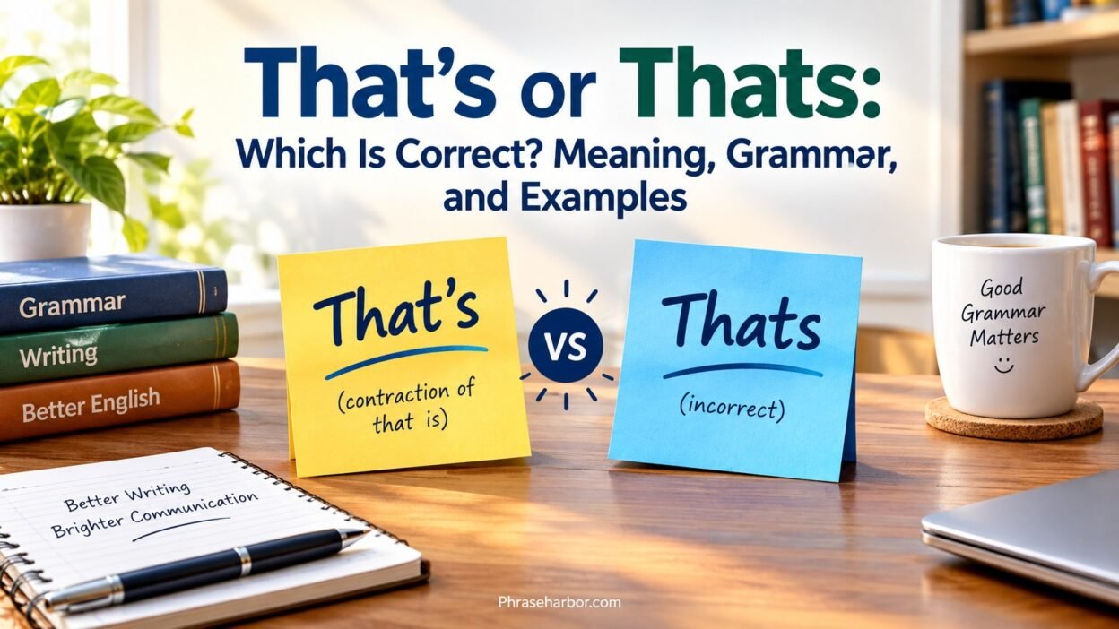 That’s or Thats