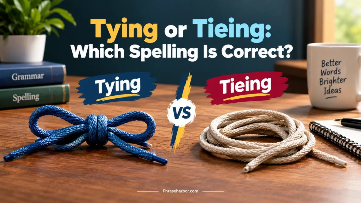 Tying or Tieing
