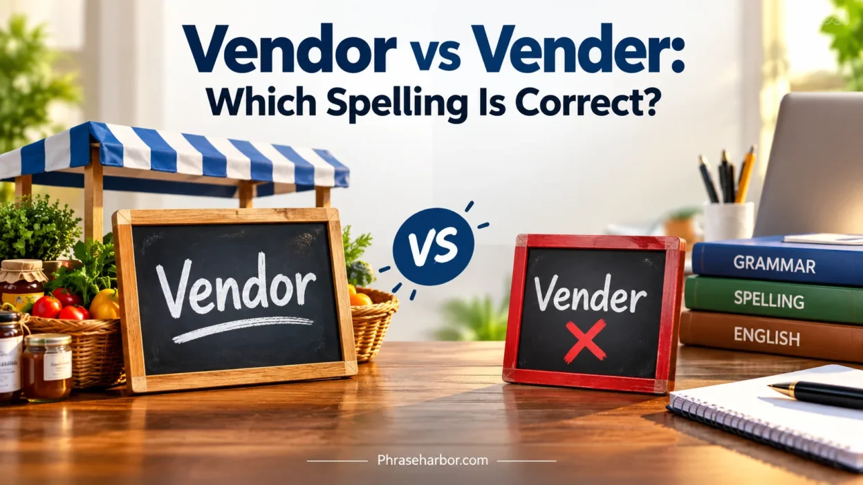 Vendor vs Vender