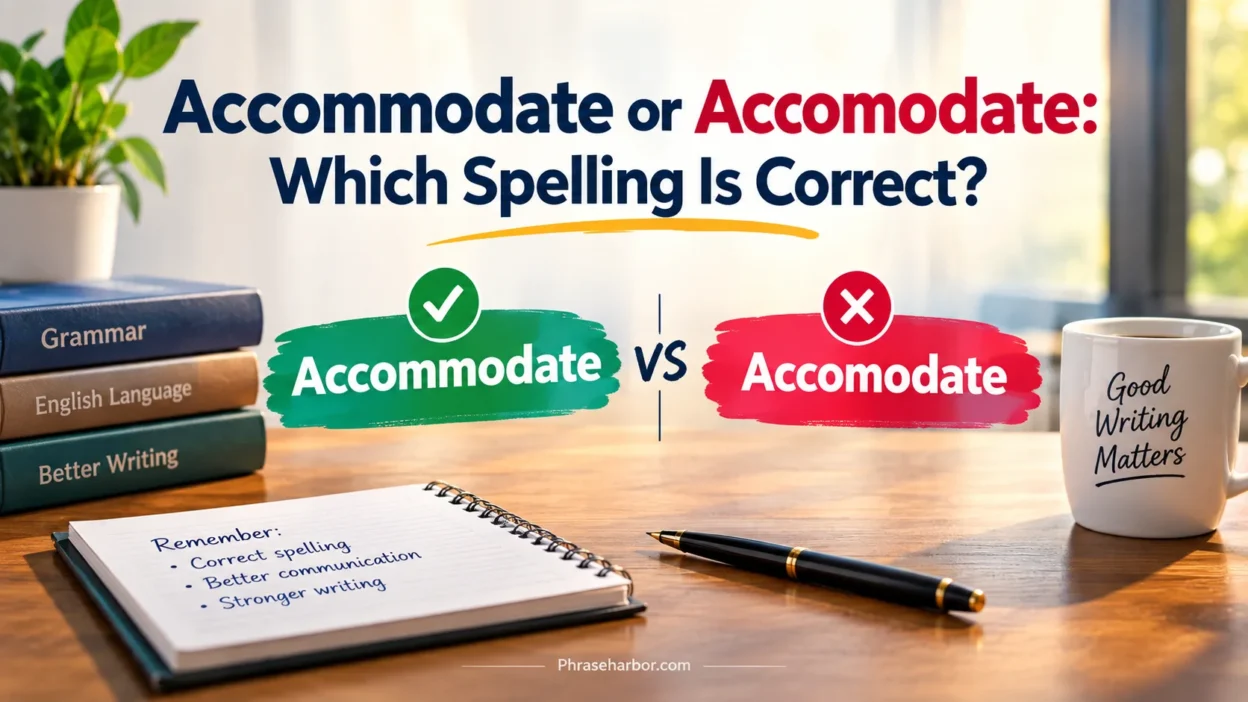 Accommodate or Accomodate