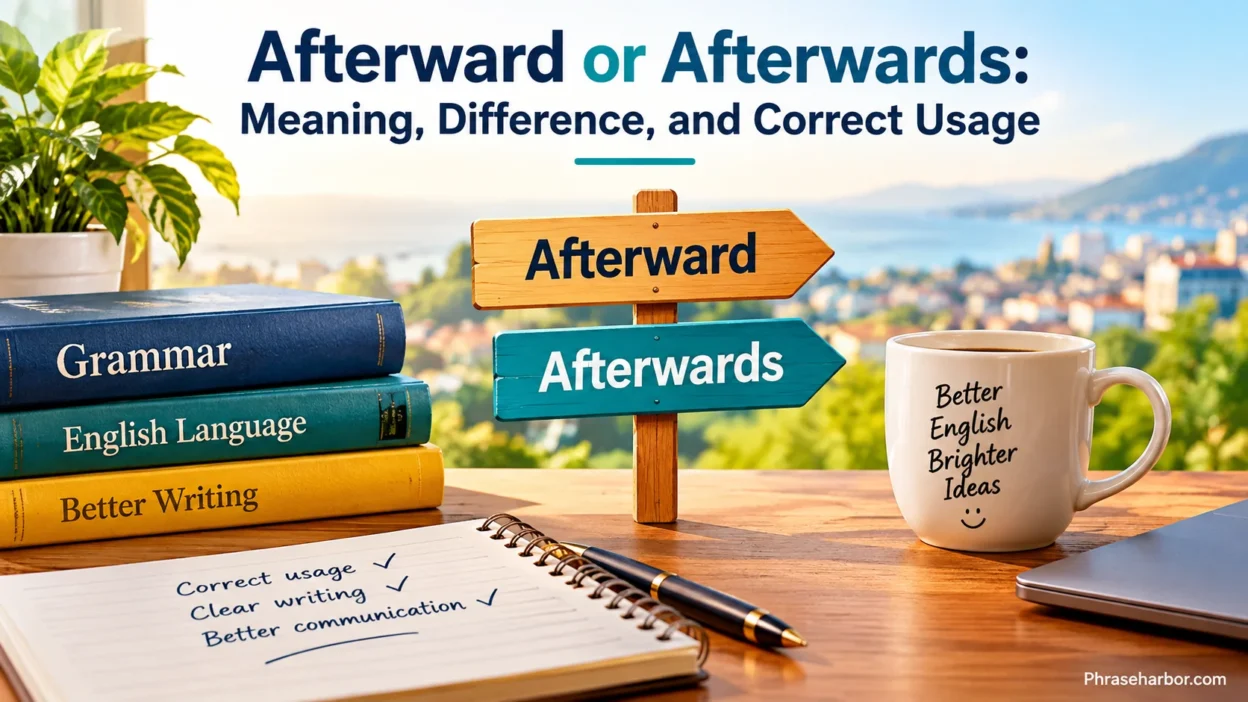 Afterward or Afterwards