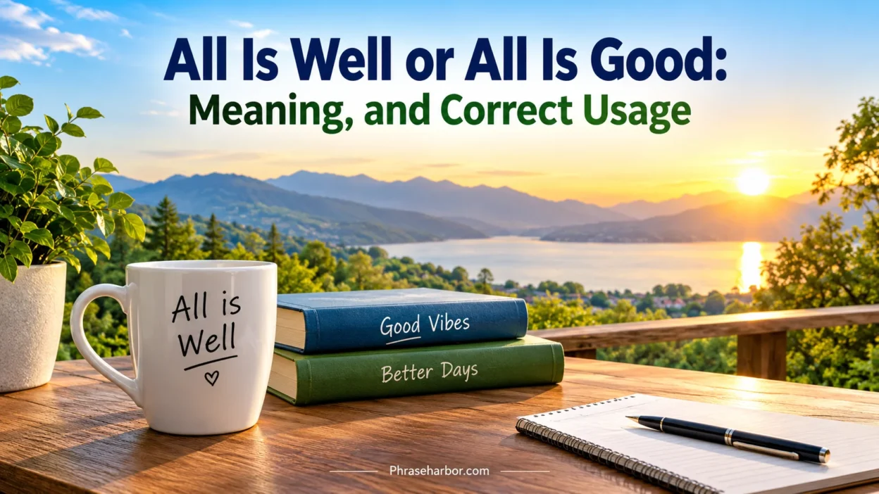 All Is Well or All Is Good