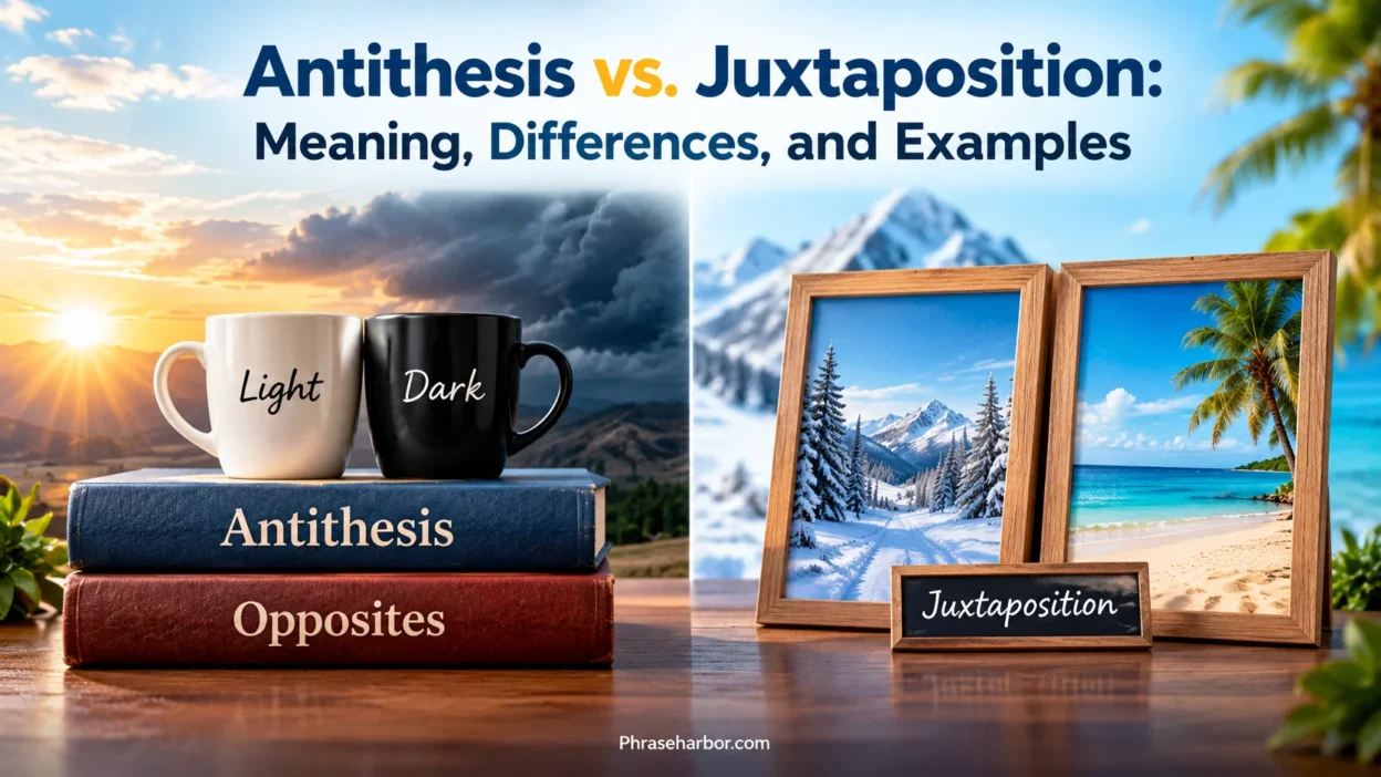 Antithesis vs. Juxtaposition