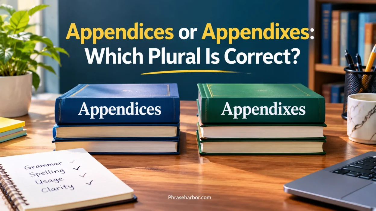 Appendices or Appendixes