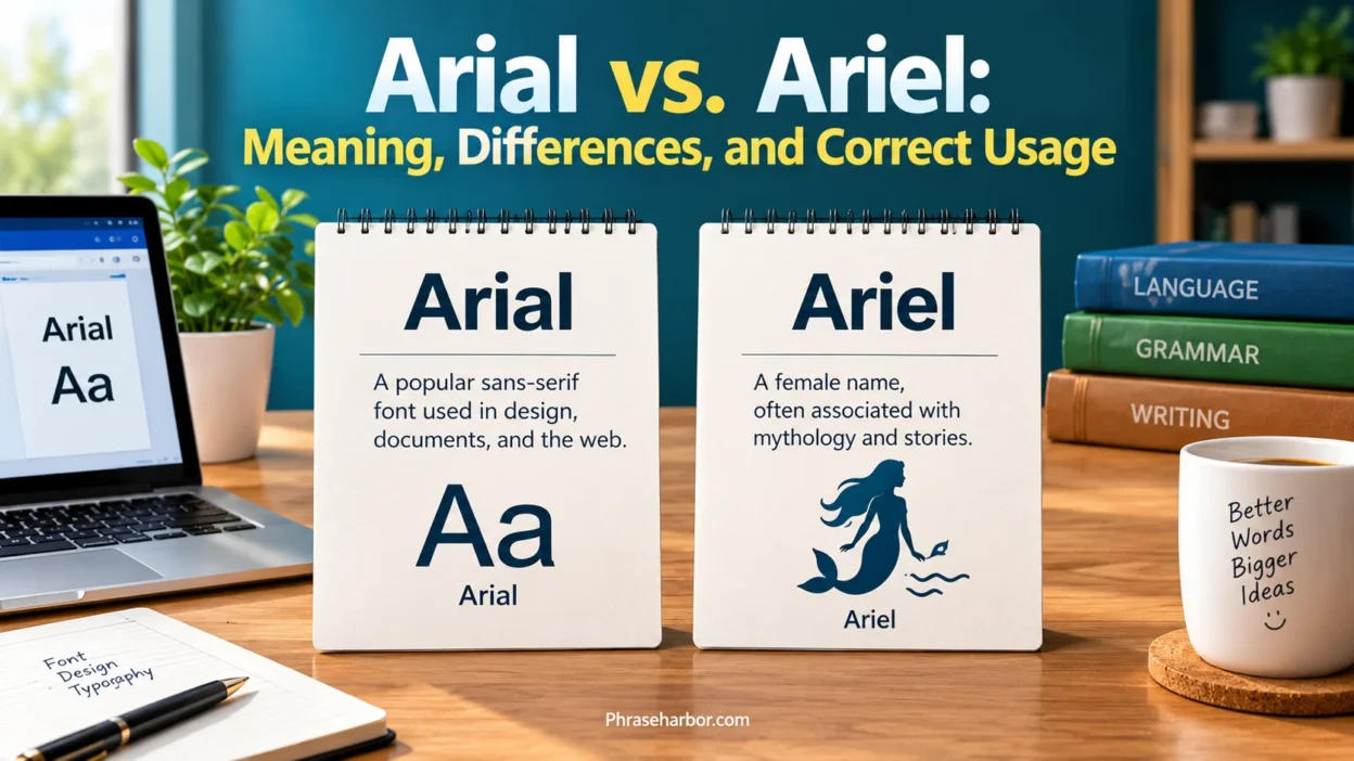 Arial vs. Ariel