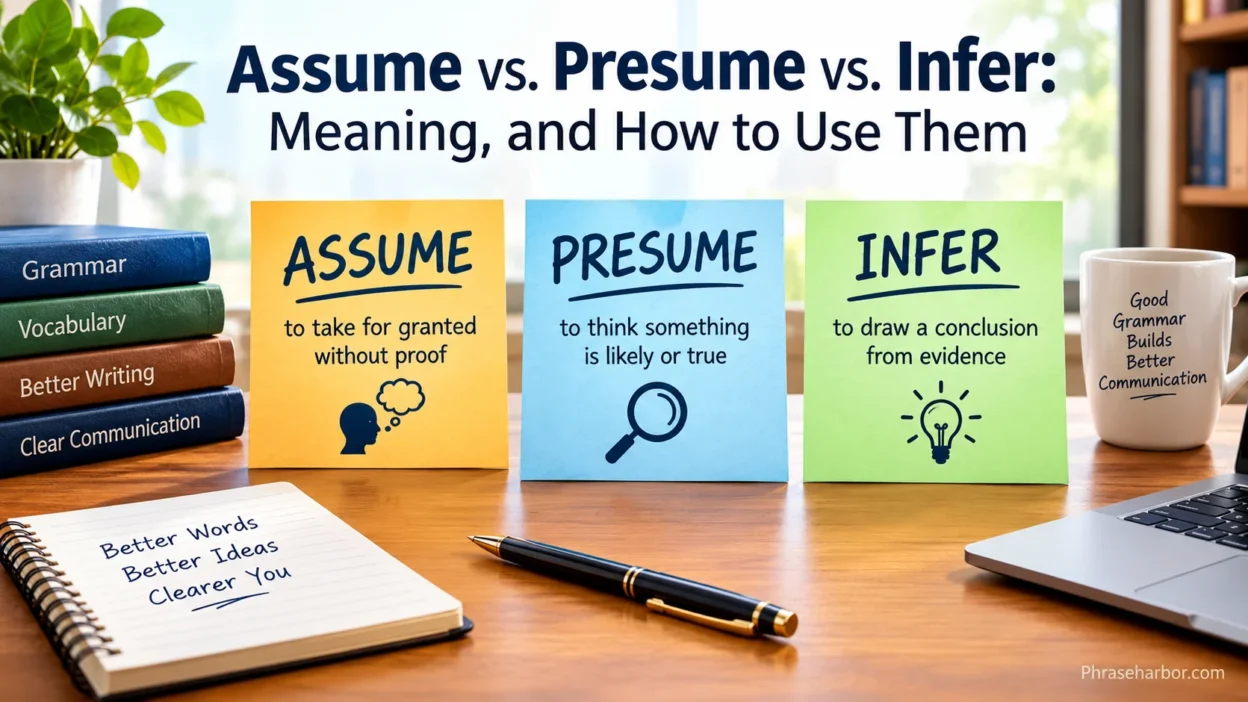 Assume vs. Presume vs. Infer