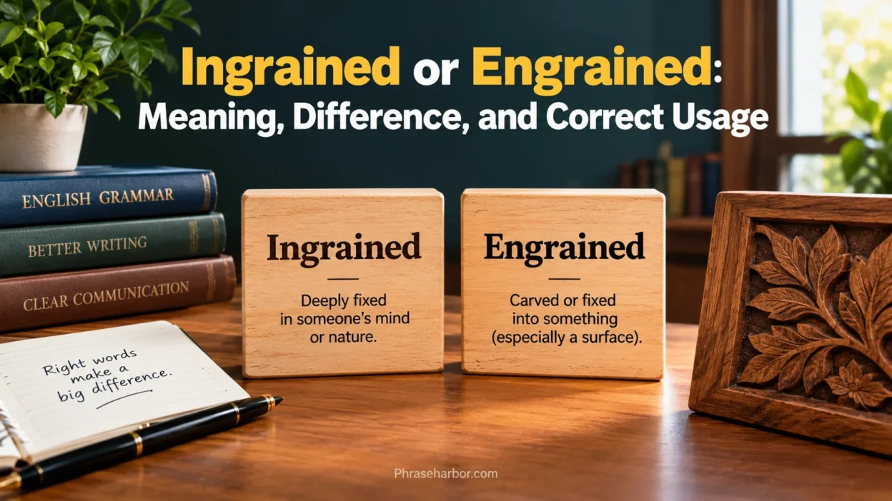 Ingrained or Engrained