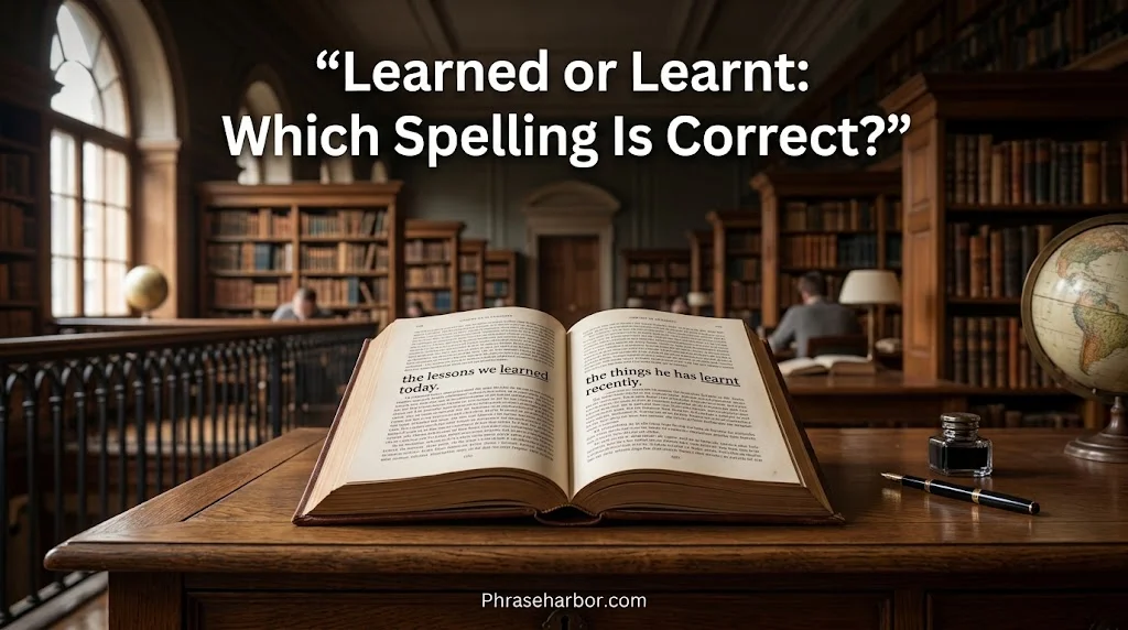 Learned or Learnt