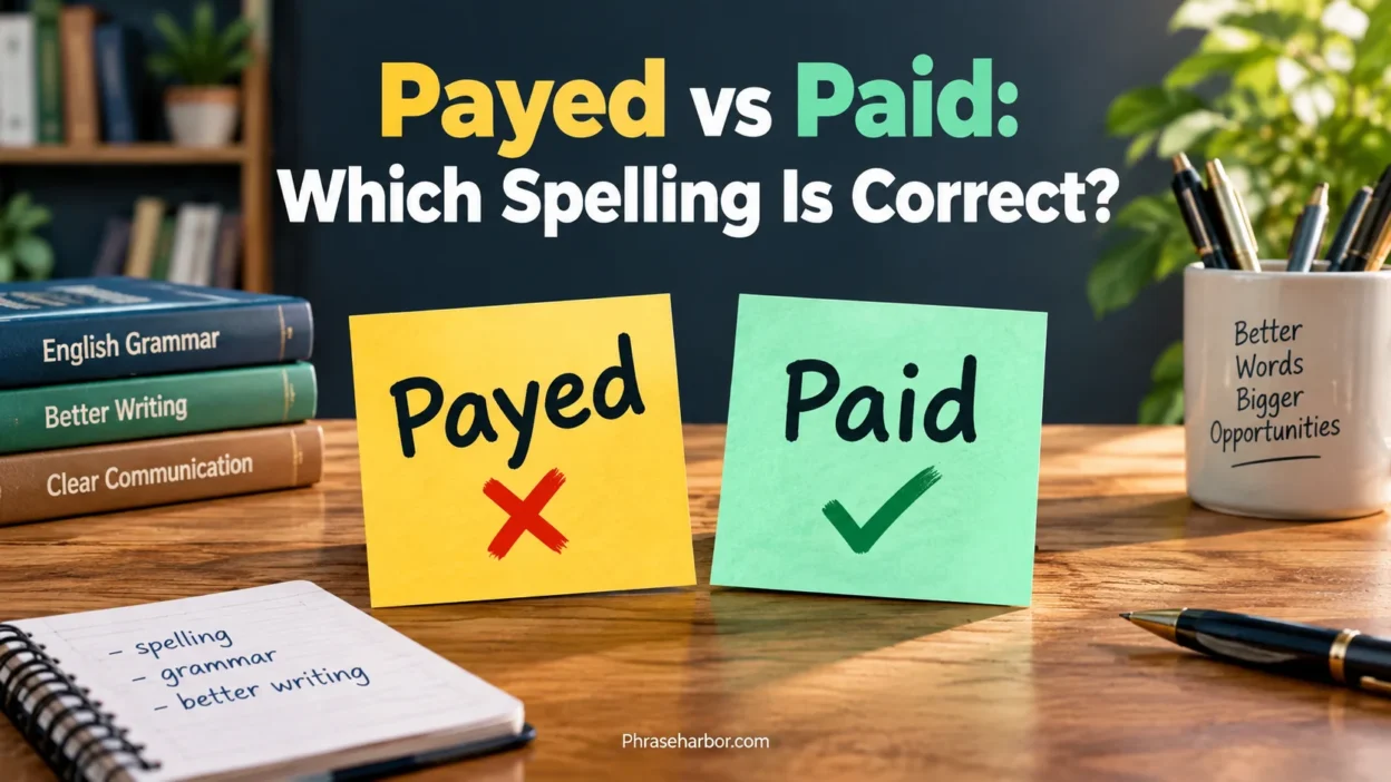 Payed vs Paid