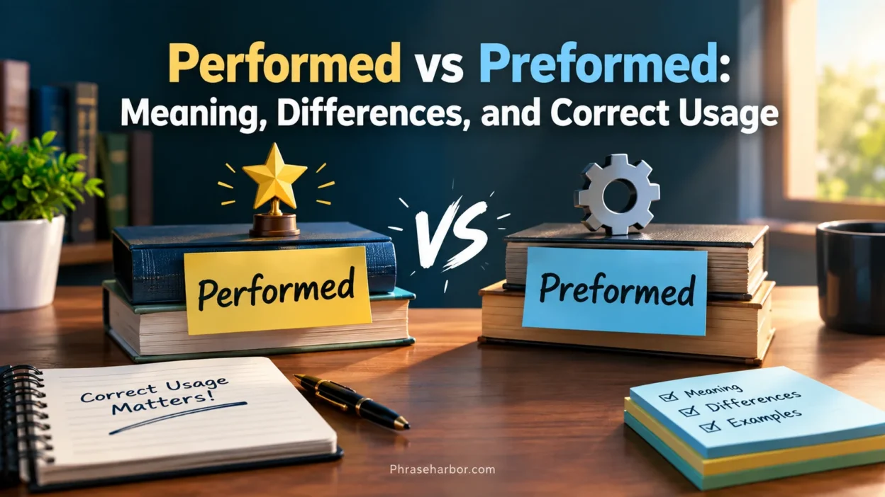 Performed vs Preformed