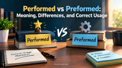 Performed vs Preformed