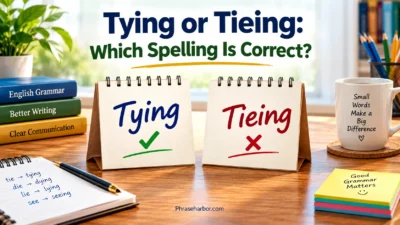 Tying or Tieing